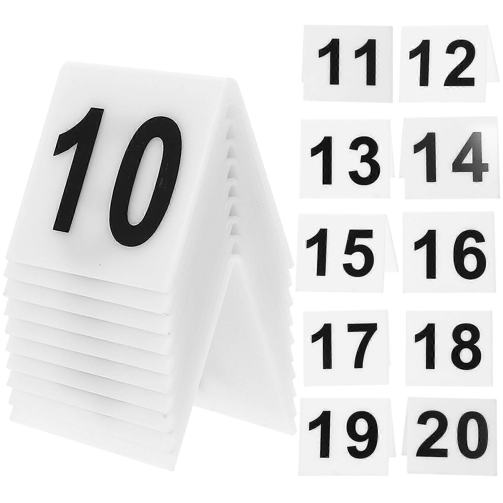 Double Sided Acrylic Number Markers 100Pcs Reusable Table Number Signs