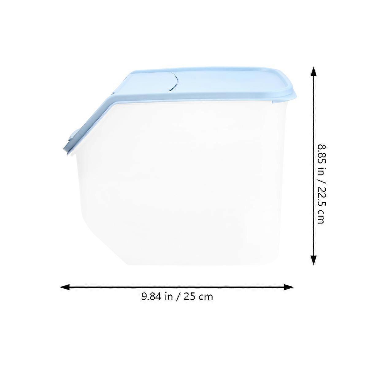 Clamshell Rice Storage Box Large Capacity Snack Organizer For Home Organization 25X22.5CM Blue 1Pack