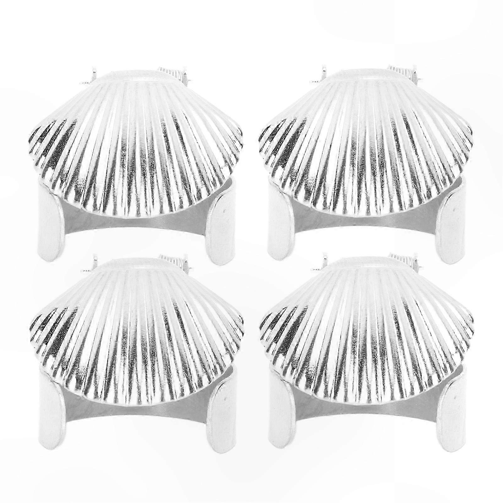 4-Pack Metal Candle Snuffer with Shell Design for Safe Extinguishing