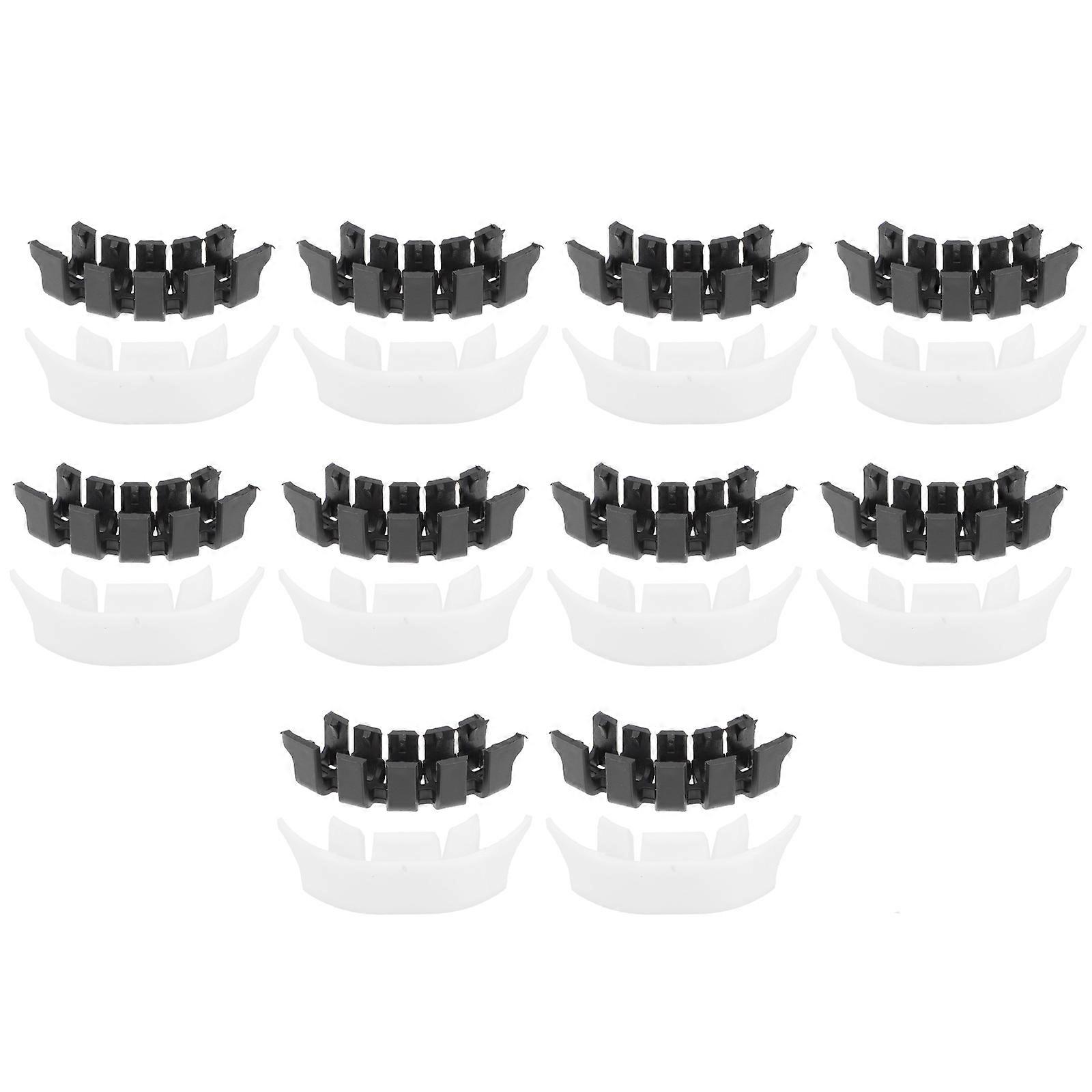 Tomatoes Fixing Clip For Outdoor Gardening 2 Sets Rectangular Plant Shaping 100 White Clips Durable Material