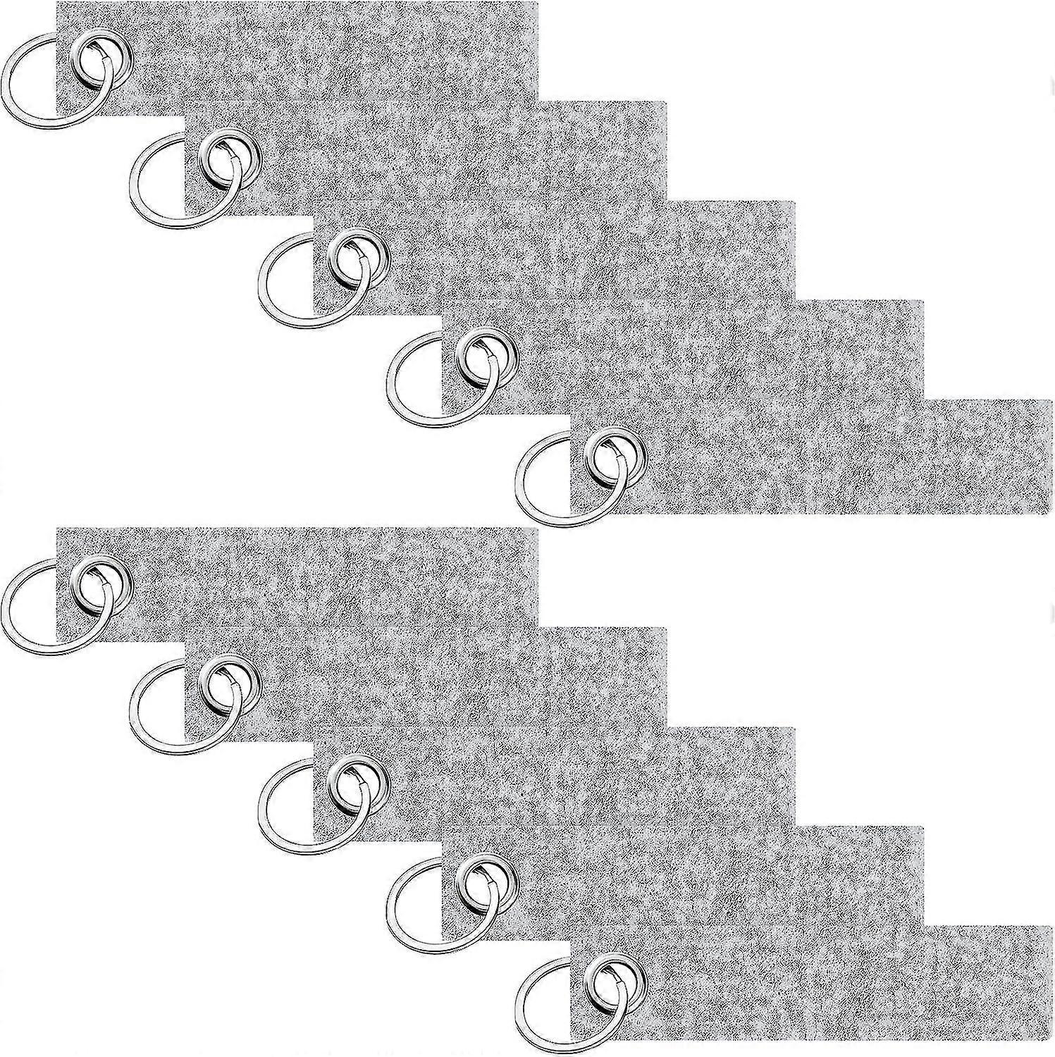 20pcs Felt Key Rings, Felt Key Fobs, Writeable Colourful Key Tags, Diy Decoration Craft Key Fob With Stainless Ring Keychain