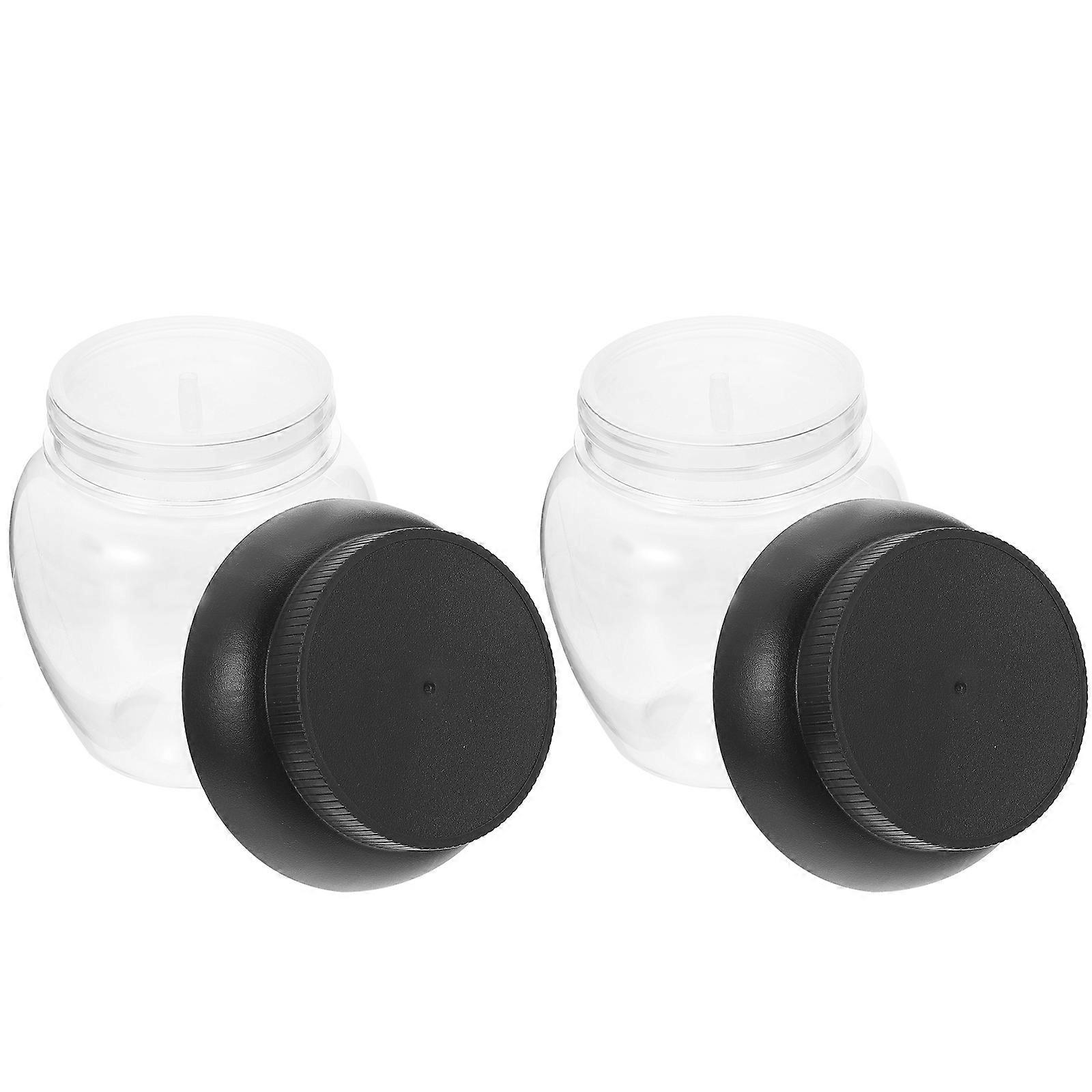 Transparent Pickle Jar Fermenting Container Household Kitchen Use Compact .5X9.5X7CM 2Pcs