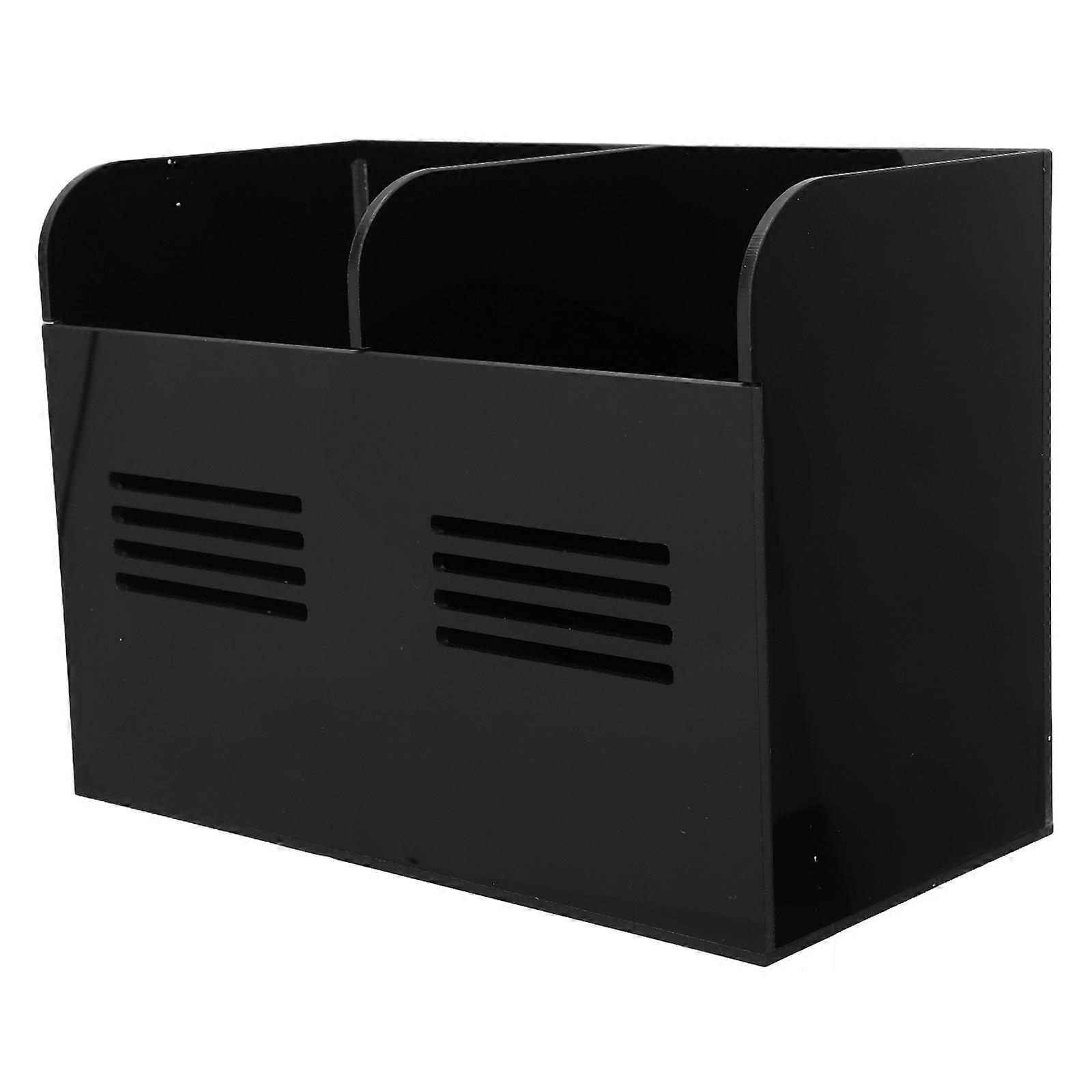 Black Acrylic Straw Storage Box for Restaurant Kitchen 3Pcs Organizer