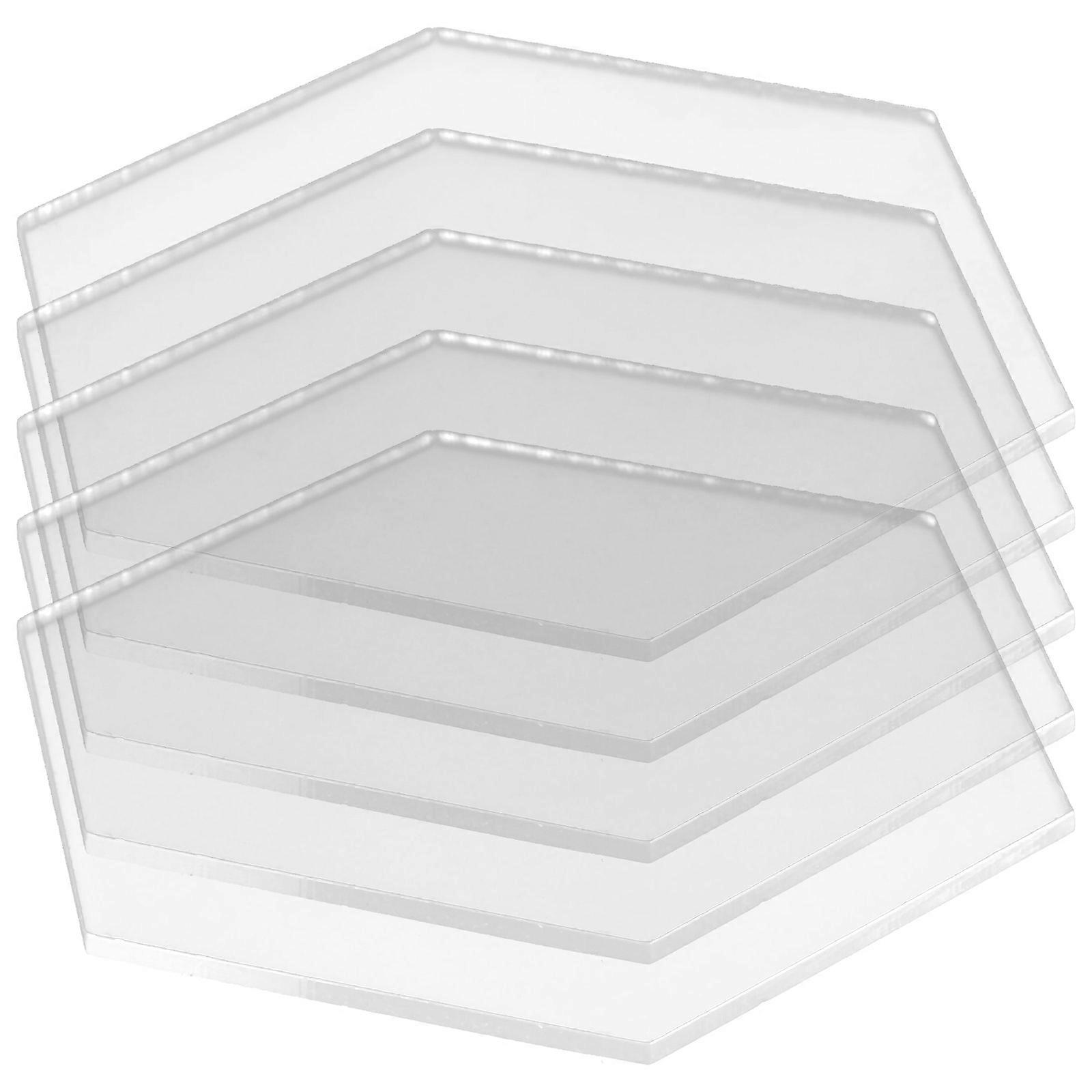 Acrylic Place Cards Clear Hexagonal Signs for Table Setting 20Pcs