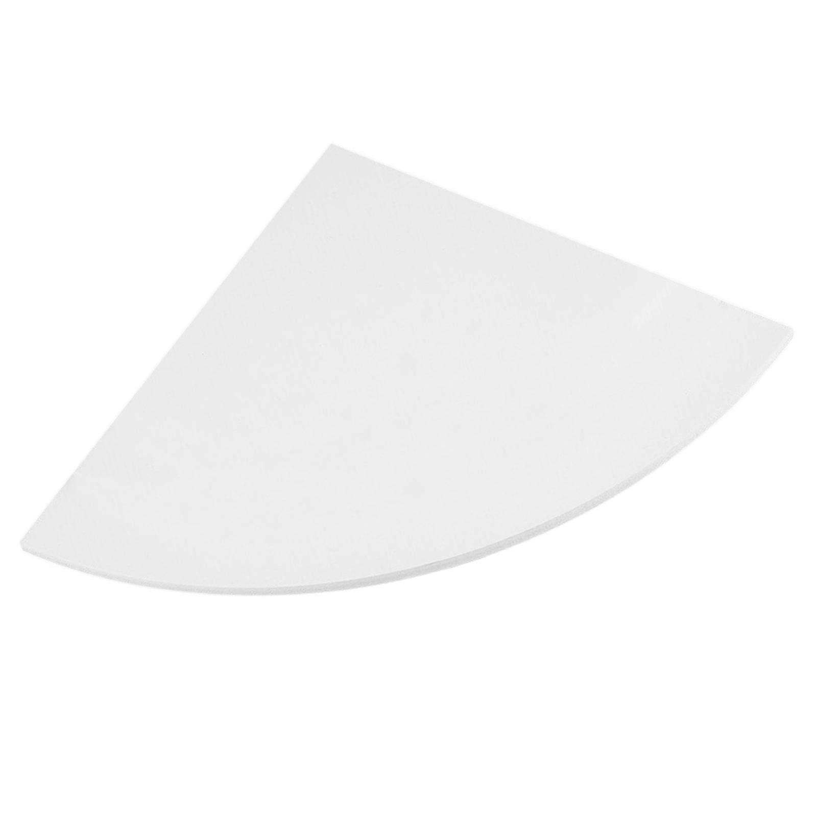Wall Shelf Triangle Fan Shape for Wall Mounted Storage 2Pcs Corner Holder White