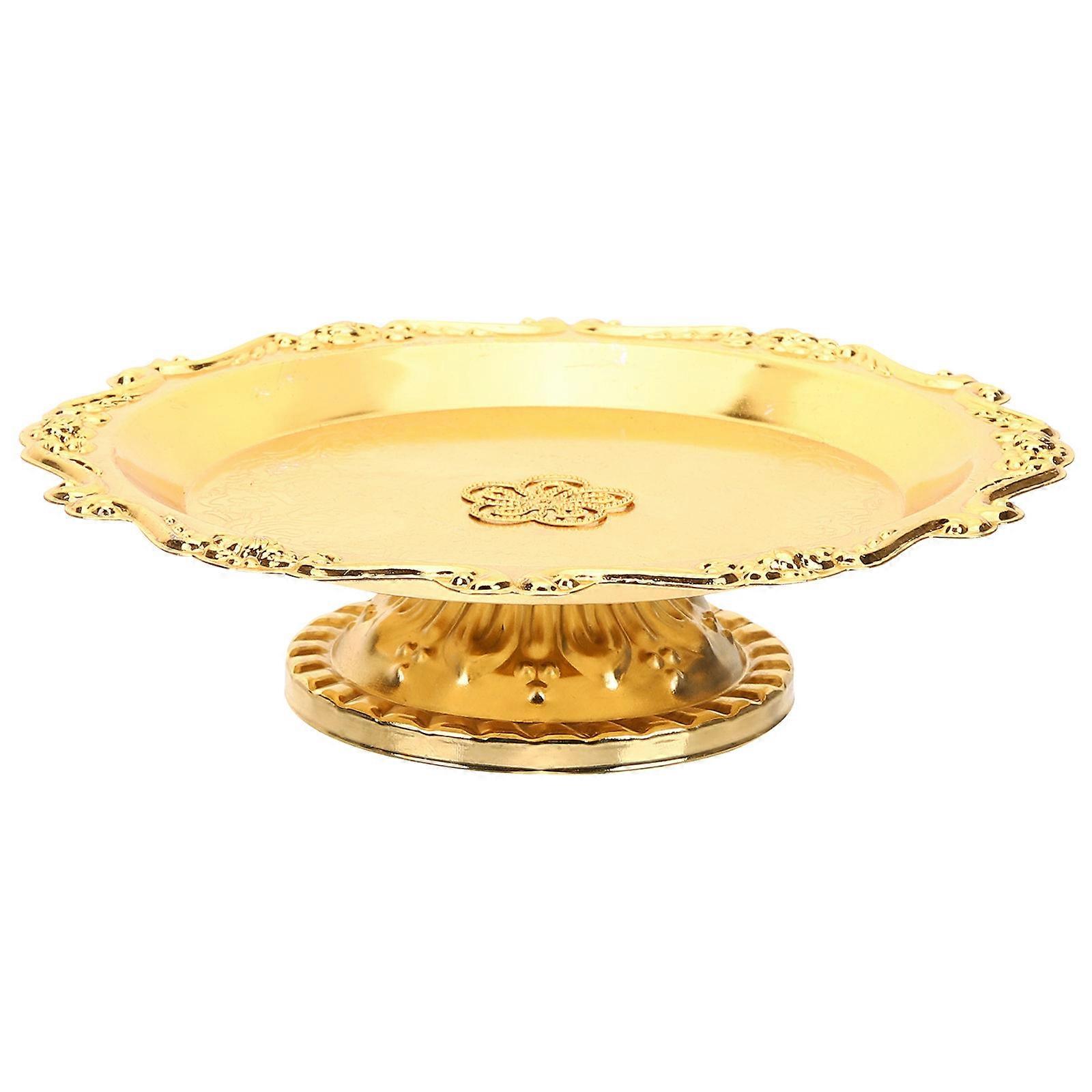 Decorative Cake Pedestal For Large Party Elegant Style 5Pcs Golden Display