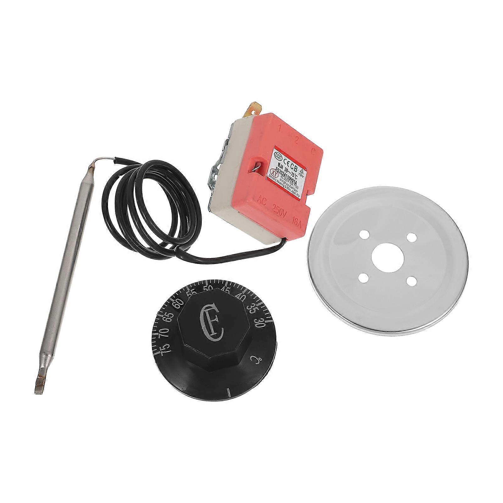 Electric Water Heater Thermostat Adjustable Temperature Control For Household Use 4.20X3.40X2.30CM With Rotary Knob 1Set
