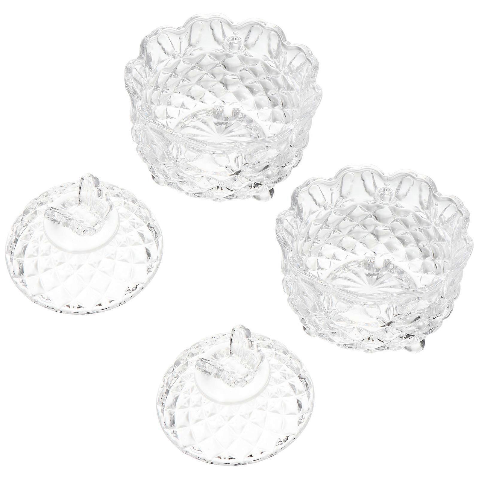 Clear Glass Candy Jar 4Pcs In Butterflies Shape Perfect For Home Use And Organizing Desserts Lid