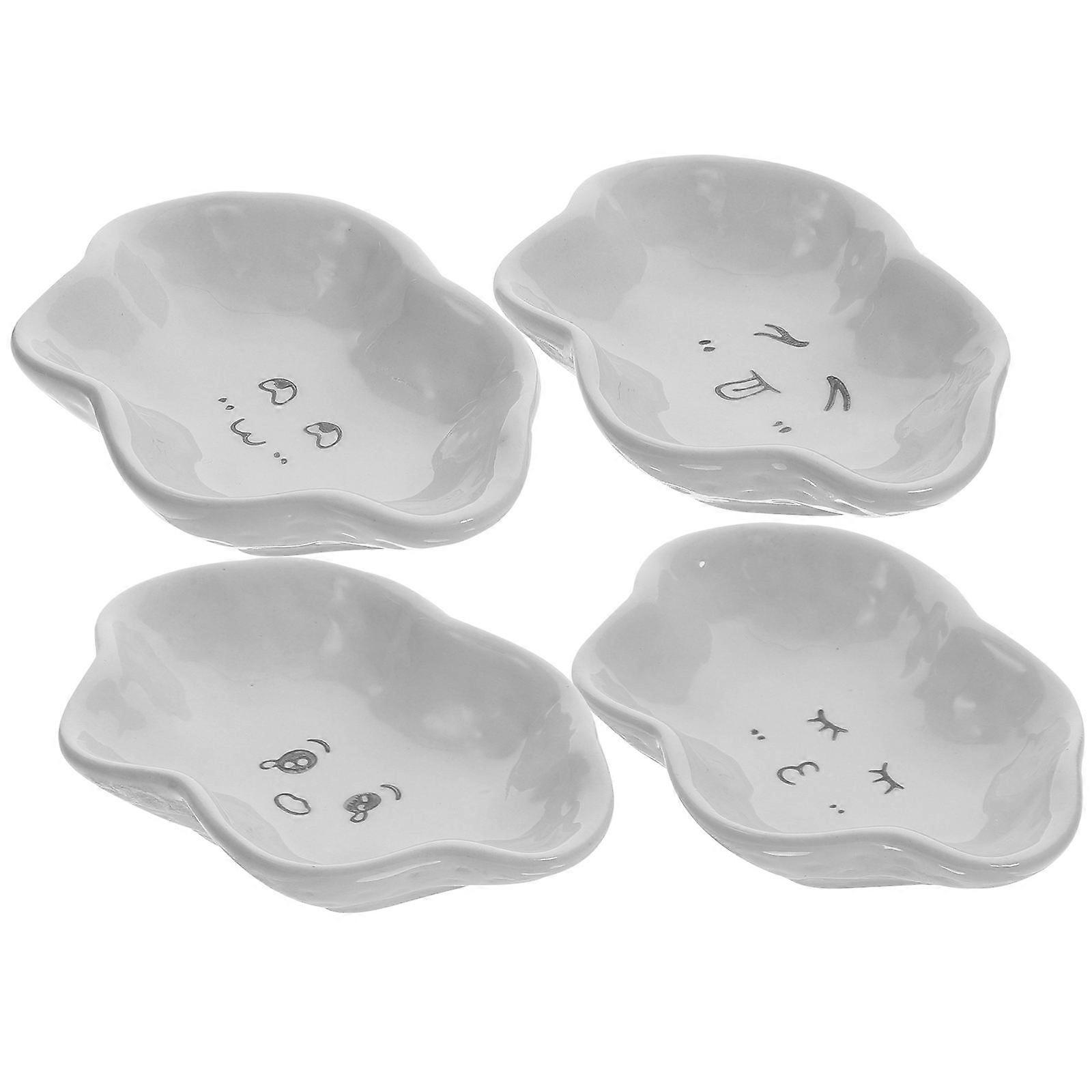 Ceramic Cloud Shaped Sauce Plates 12 Pcs Perfect For Parties and Family Dinners Versatile Dipping Container