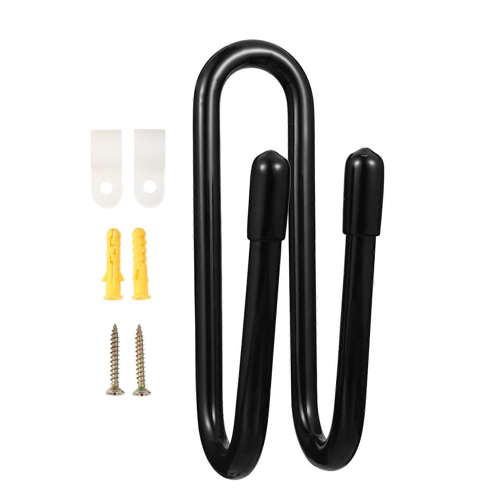 Black Adjustable Guitar Wall Hanger Aluminum Alloy Wall Hook 2Sets