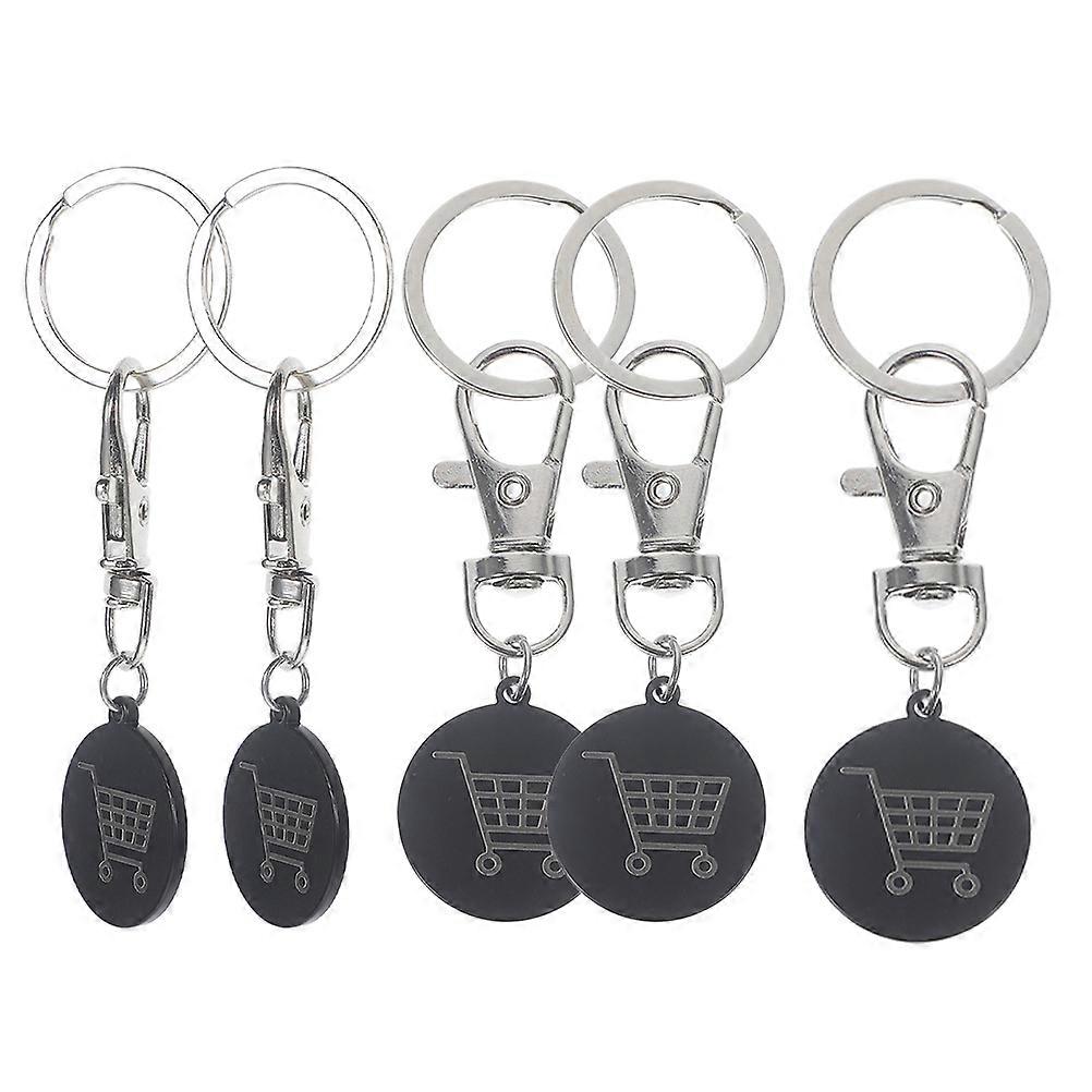 Trolley Token Key Ring Stainless Steel Shopping Use 25Pcs Keychain