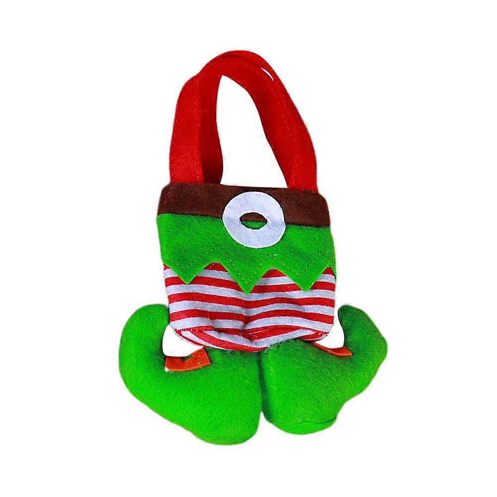 Xmas Tree Hanging Candy Bag with Clown Pants Design 3Pcs Set