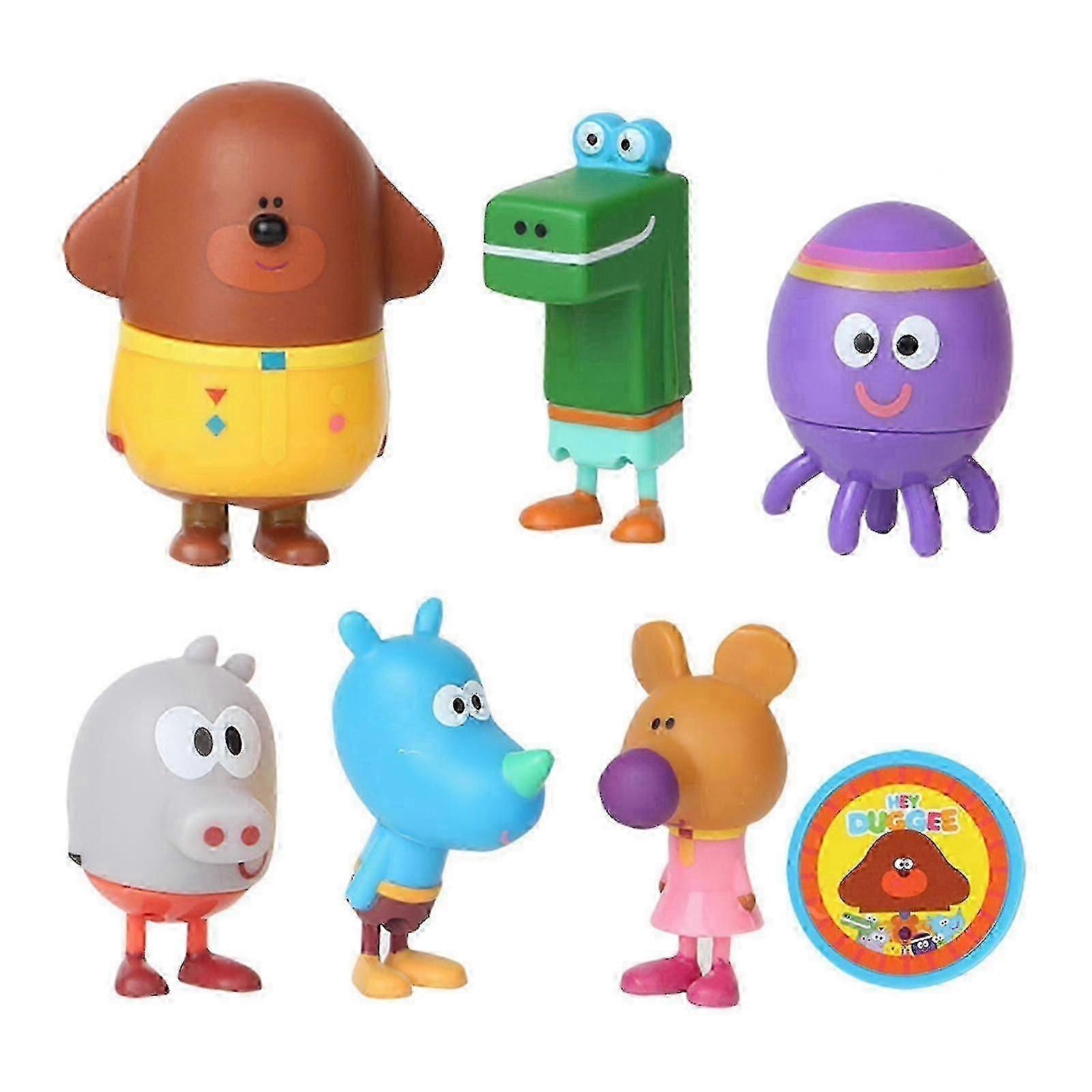 6st / set Hey Duggee Action Figures Leksaker Set för barn Gåva pojkar och flickor Nyår julfödelsedag
