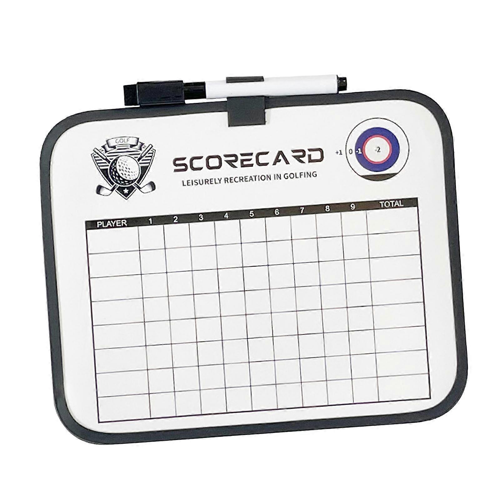 Golf Scoreboard with Marker and Eraser Reusable Match Data Small Whiteboard