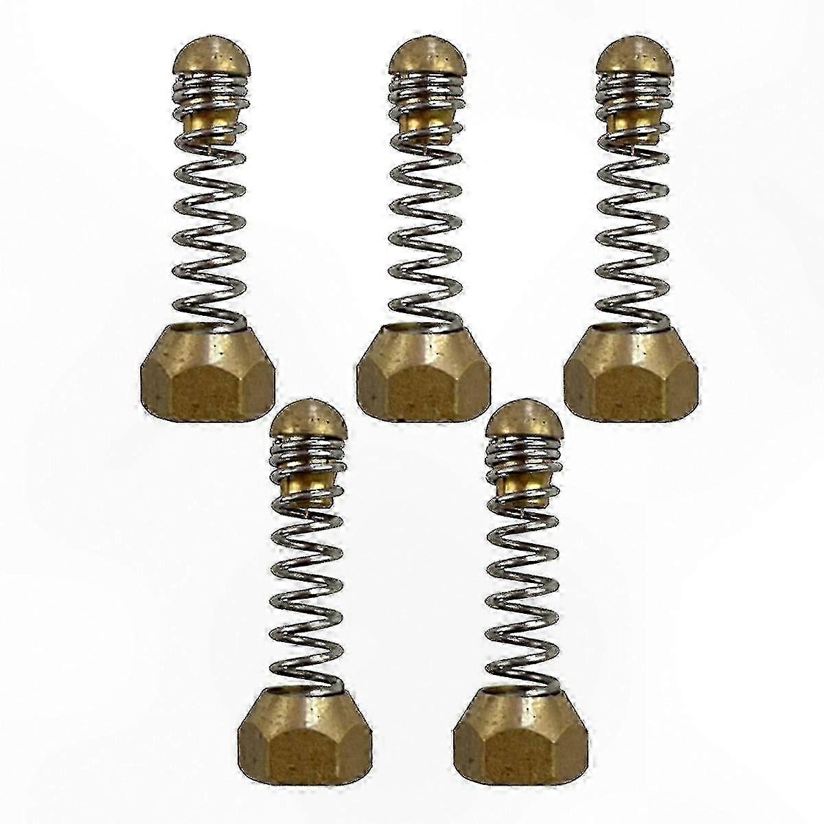 5-Piece 1/8" Threaded Nozzle Kit with Spring Ejectors for Pressure Washing and Drain Cleaning Tools