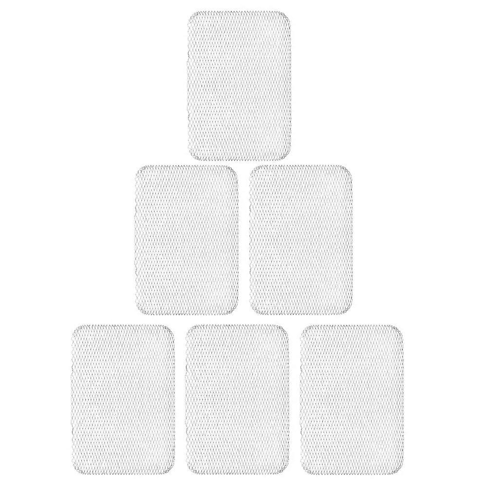 Reusable Barbecue Mesh Mat Grill Mat for 6 Sheets Silver Barbecue Net