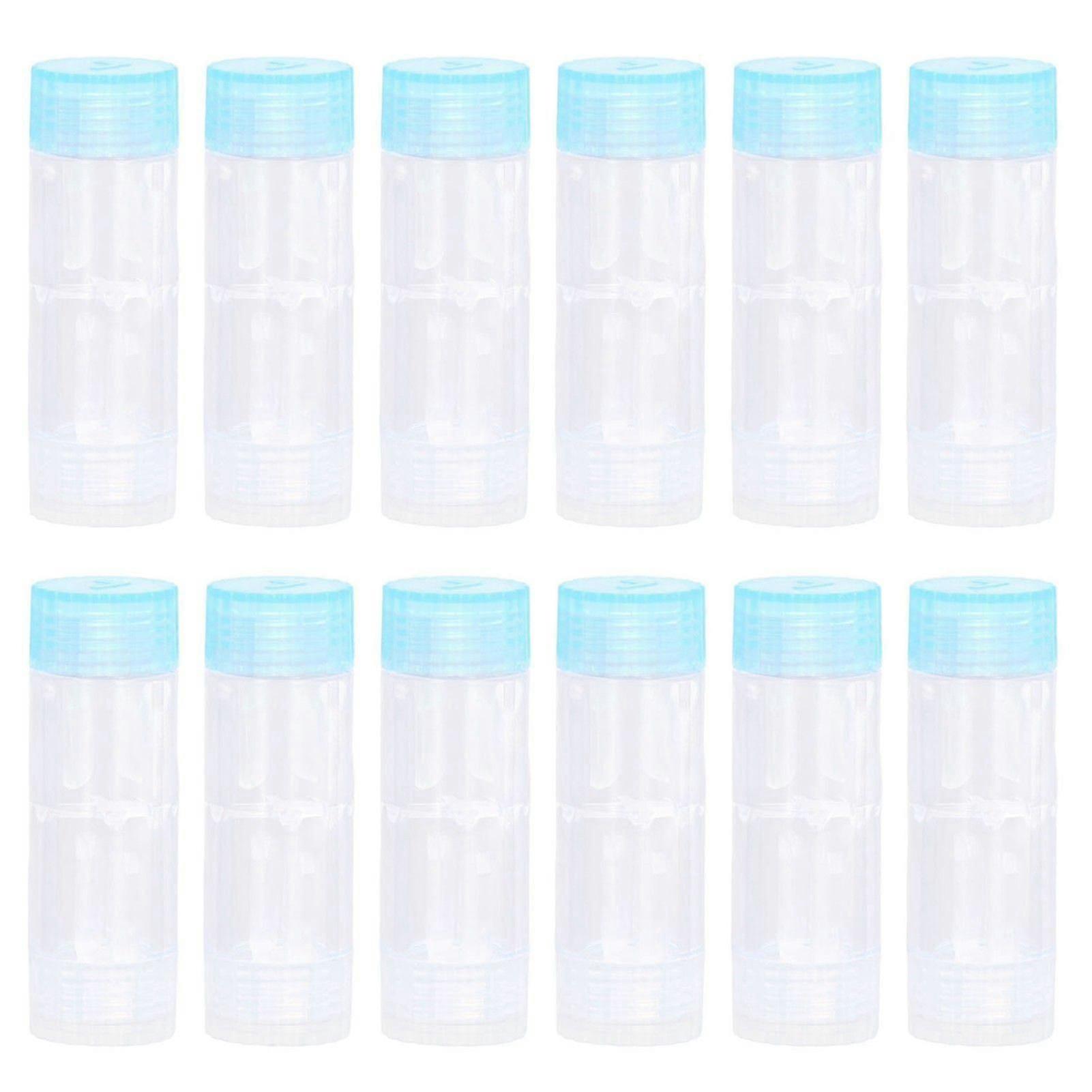 12-Pack Transparent ABS Contact Lens Cases, Portable Storage for Daily Use and Teen Travel Essentials