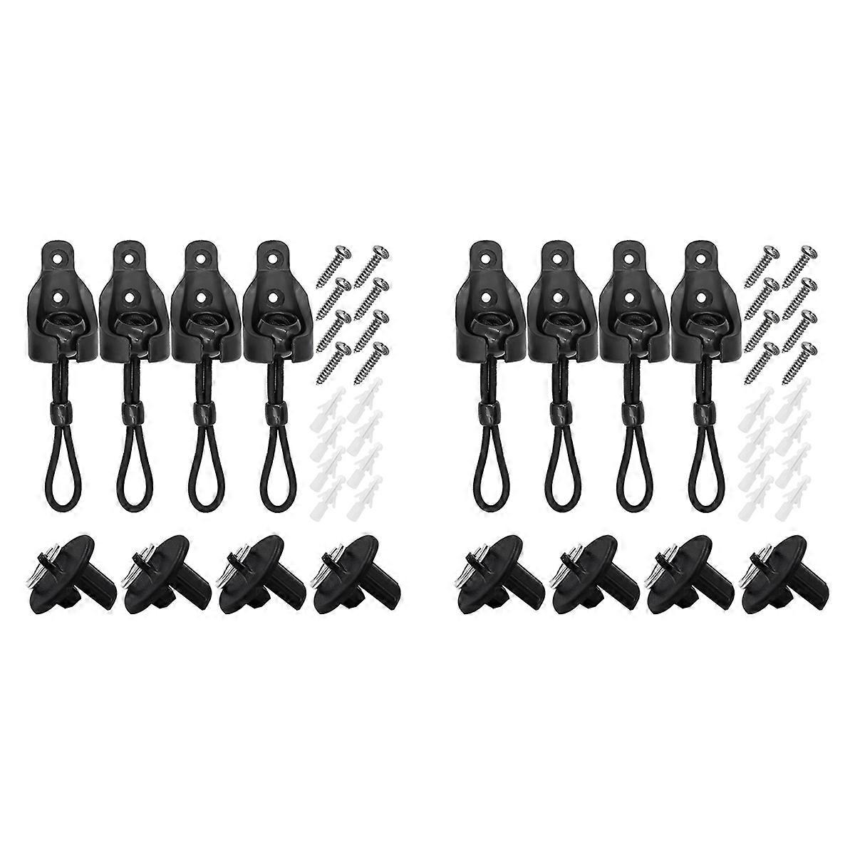 Replacement Parts Roller Shade Hardware Bungee Kit and End Cap Shade Tie Downs for Outdoor Roller Sh