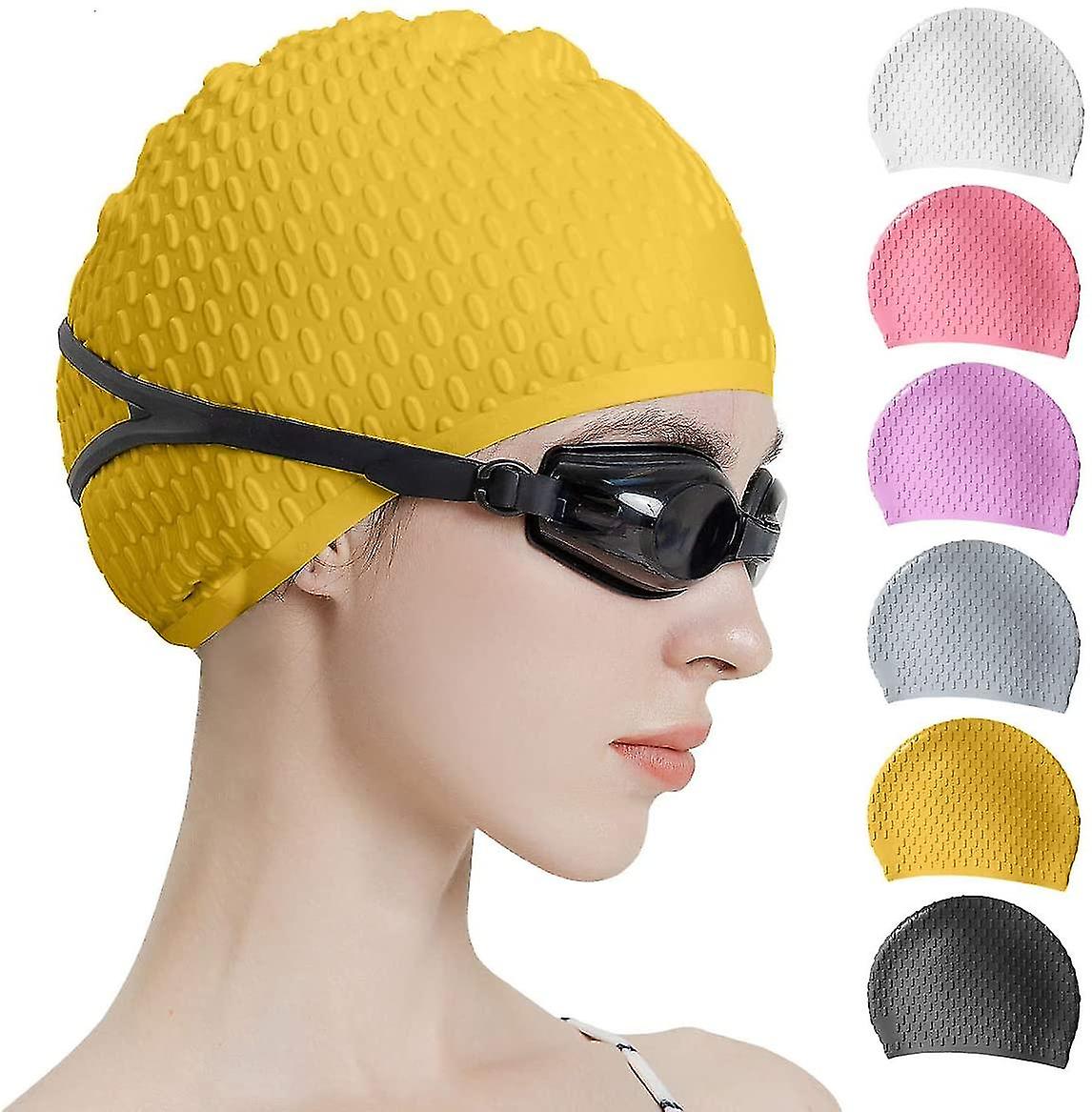 Tripsky silicon swim cap, confortabil capac de baie ideal pentru Curly Șor