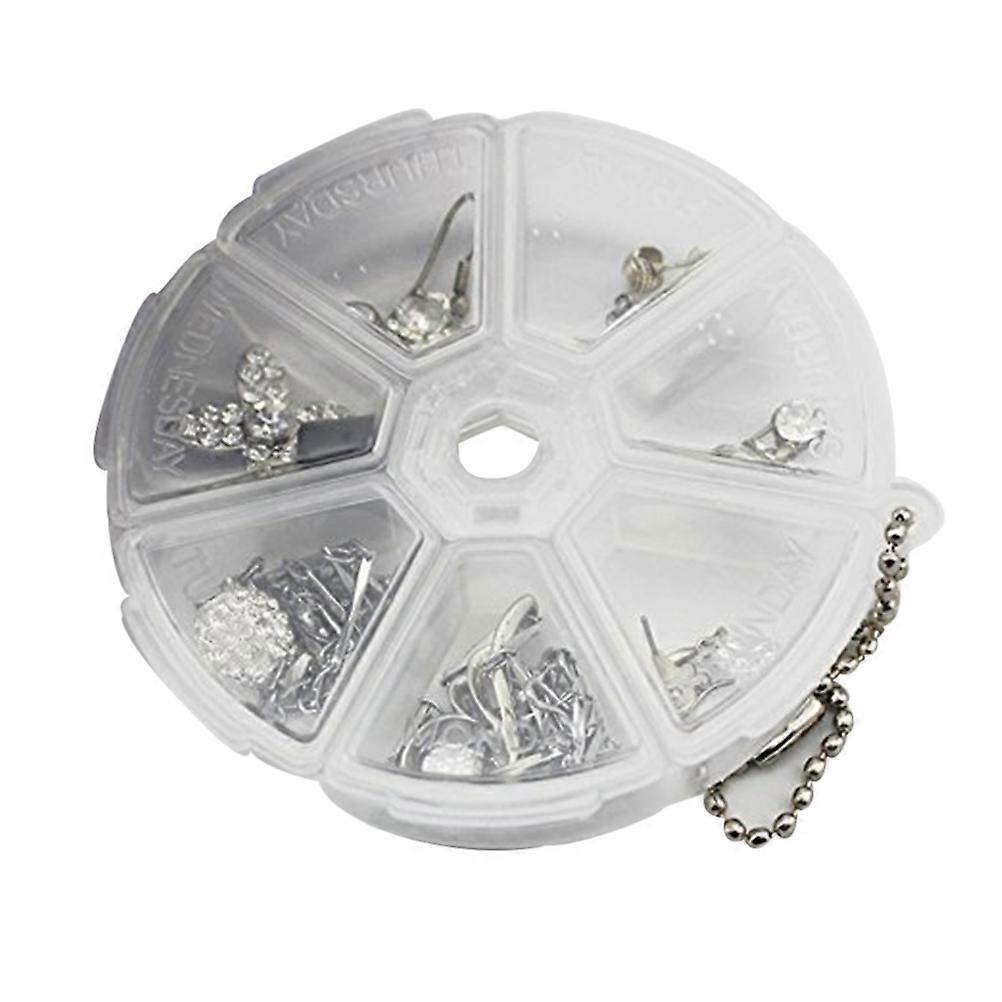 Rotating Pill Box Organizer for Storage Weekly Medicine Round Pill Case