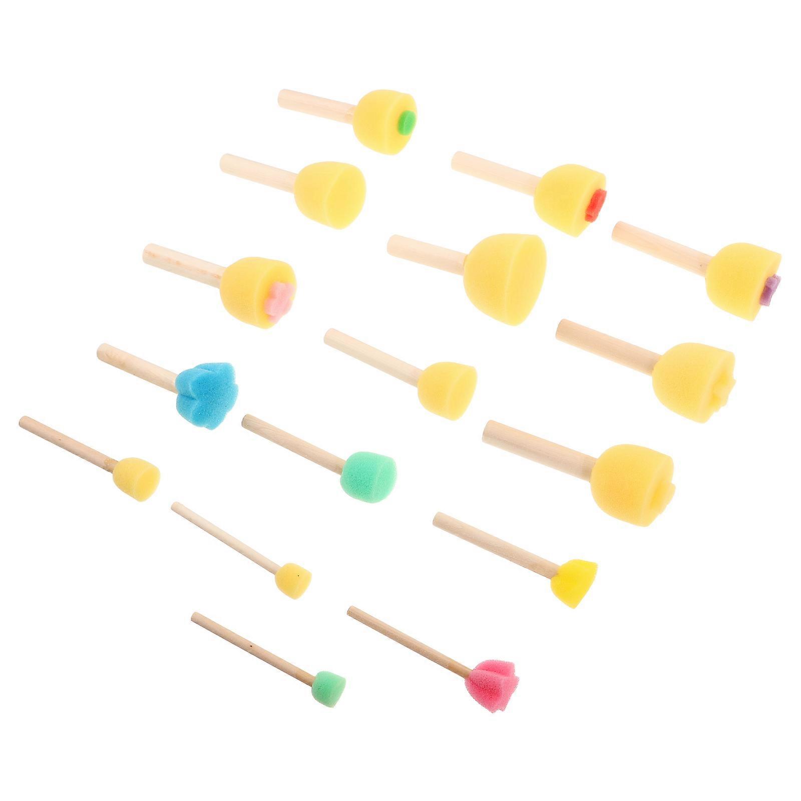32Pcs Foam Paint Brushes for Children Diy Painting Projects Assorted for Educational Fun
