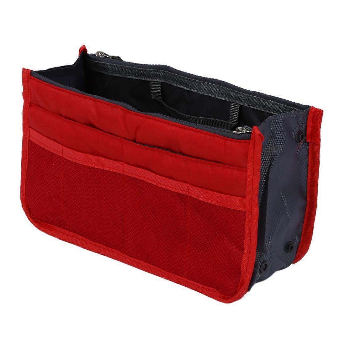 Nylon Handbag Insert Comestic Gadget Purse (RED)