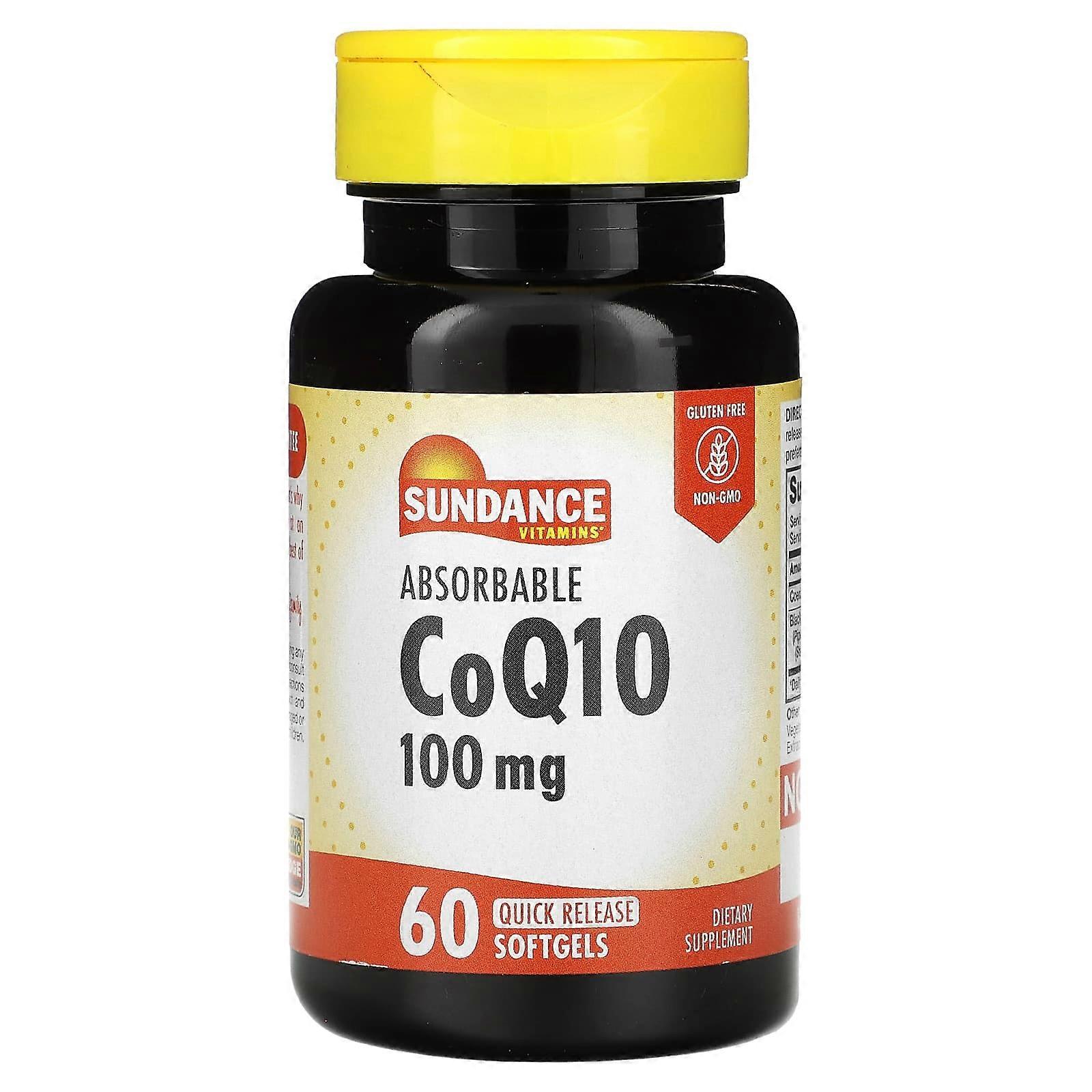 Sundance Vitamins, Absorbable CoQ10, 100 mg, 60 Quick Release Softgels