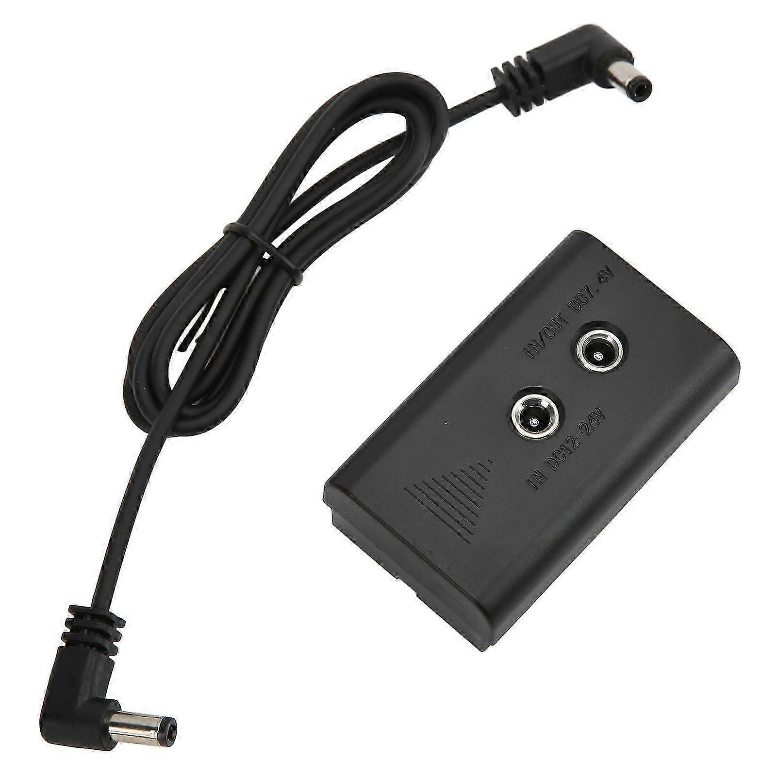 Dummy Battery with DC Elbow Cable Output 7.4V/3A for Sony NPF550 NPF570 NPF970 LED Light Monitor