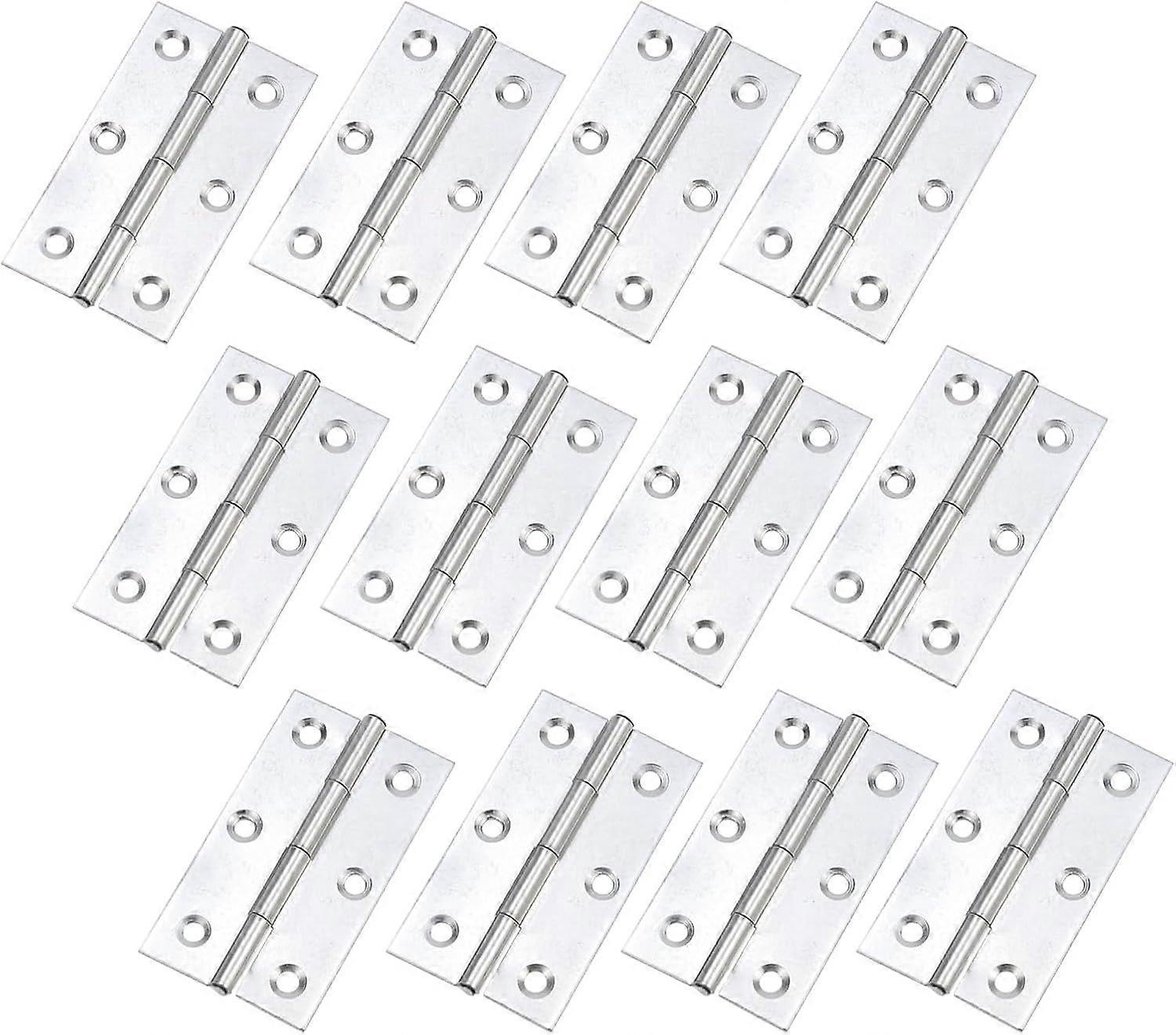 Hinges Dwinging Door Hinge Silver Hinges,Flat Small Door Hinge Folding Stainless
