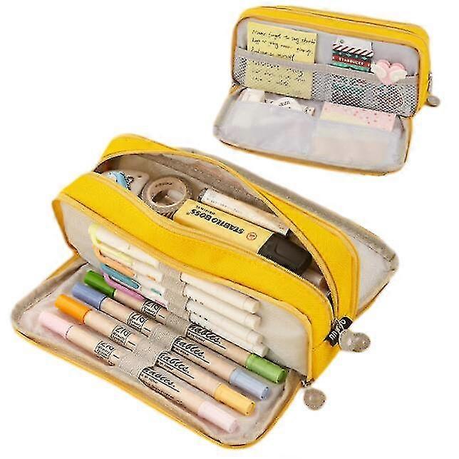 Capacity Square Pencil Case Solid Color Stationery Case 25-26