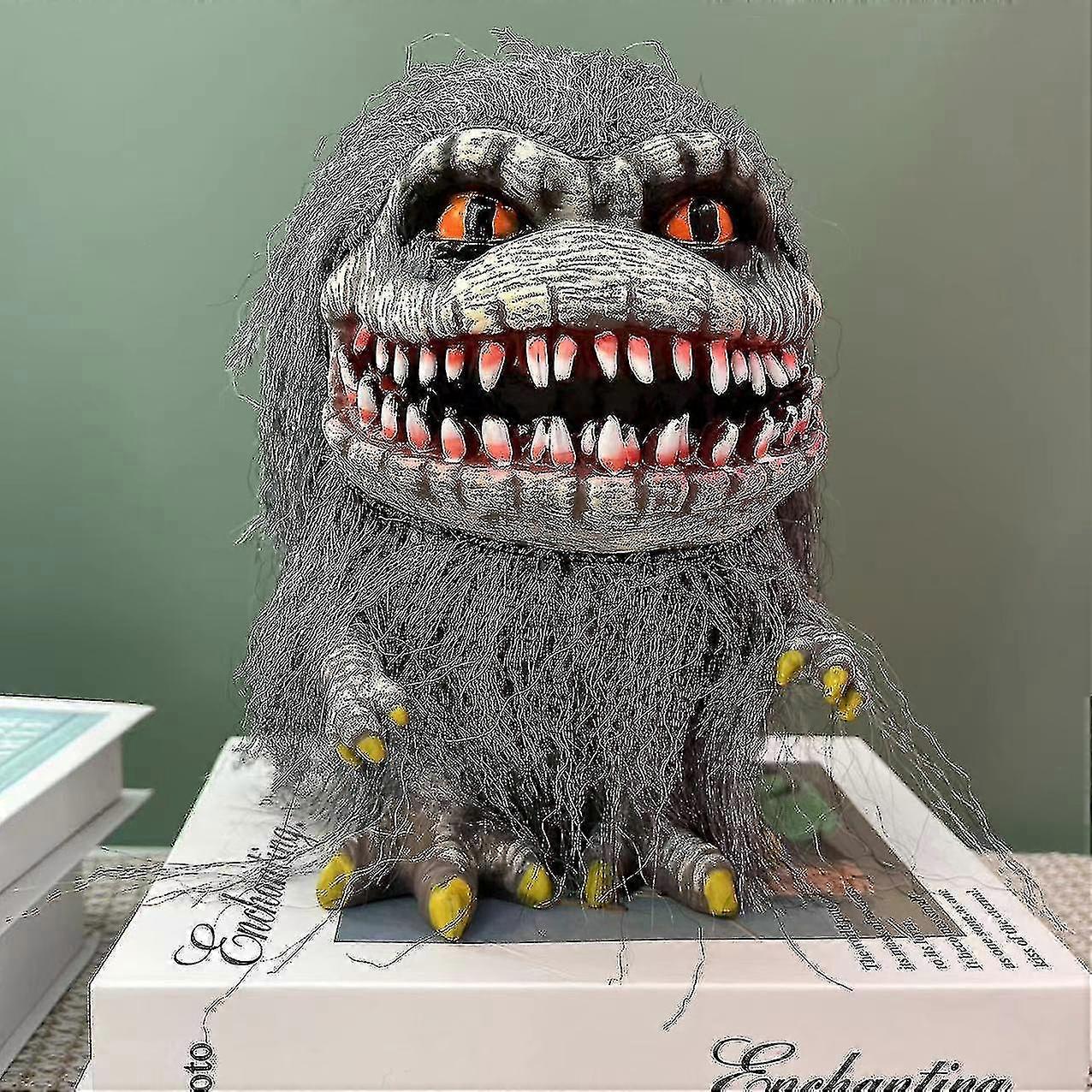 Critters-elokuvan replika, kauhurekvisiitta, Little Critter -nuken inspiroima replika, kauhurekvivalentti, Critters-nukke, goottilainen sisustus, kauhuaiheinen sisustus 2