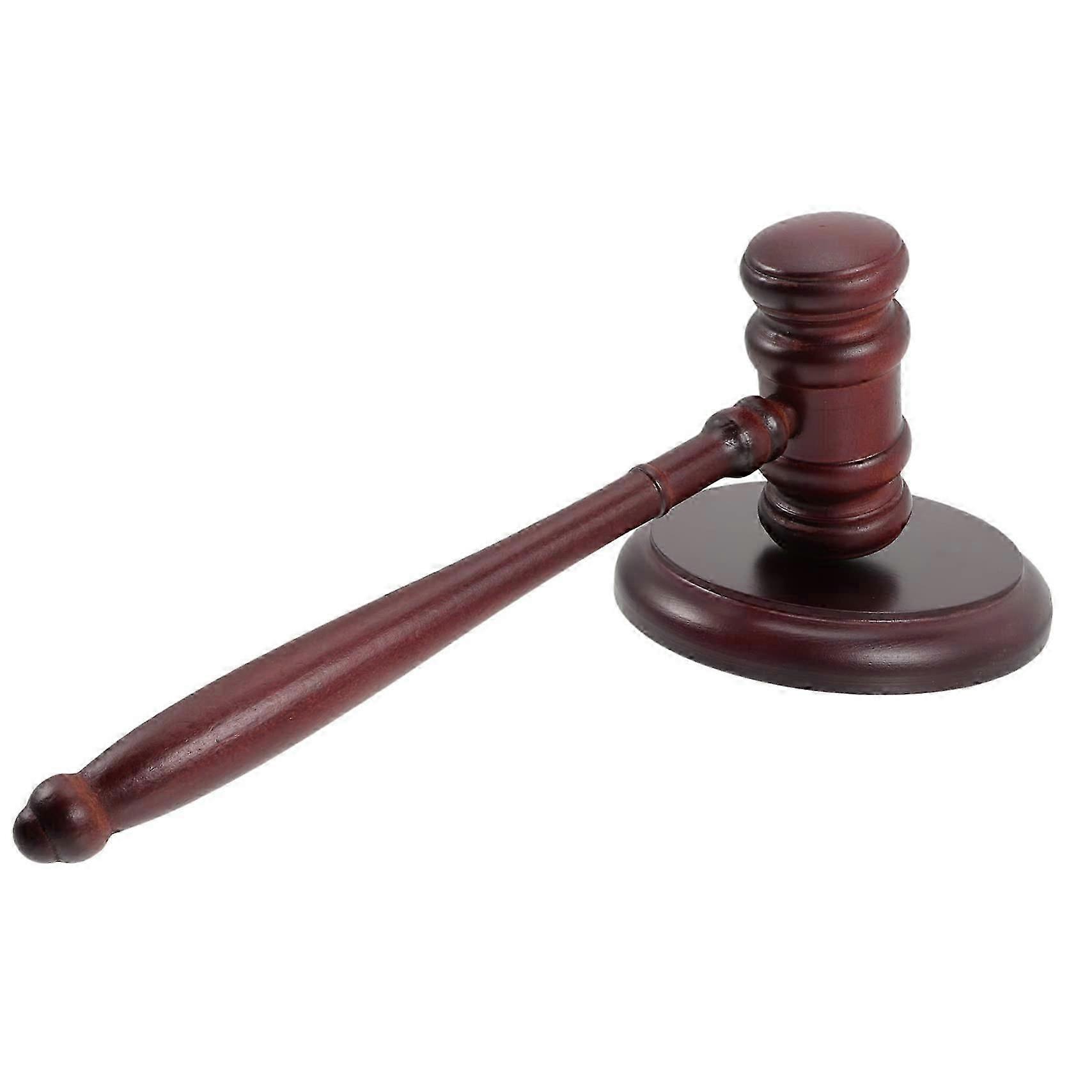 10-Inch Solid Wood Judge Gavel Hammer with Engraving, Ideal for Meetings and Auctions in UK Legal Settings