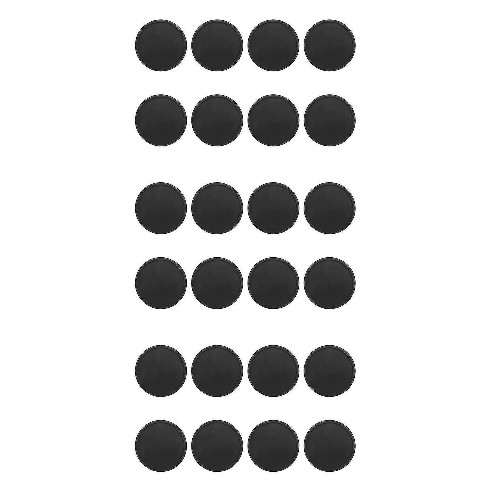 Silicone Black Drink Coasters Set Of 8 Non-Slip Round Soft Black