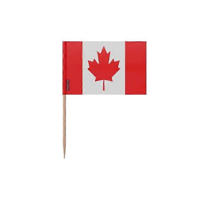 Toothpicks - Canada - 6.5 cm - 100 pieces - Adhesive plastic - Bamboo stick