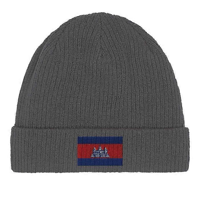 Cambodia Flag Cap in Gray