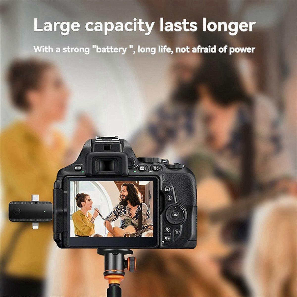 3-in-1 Live Broadcast Microphone,Wireless Clip Microphone,One to Two