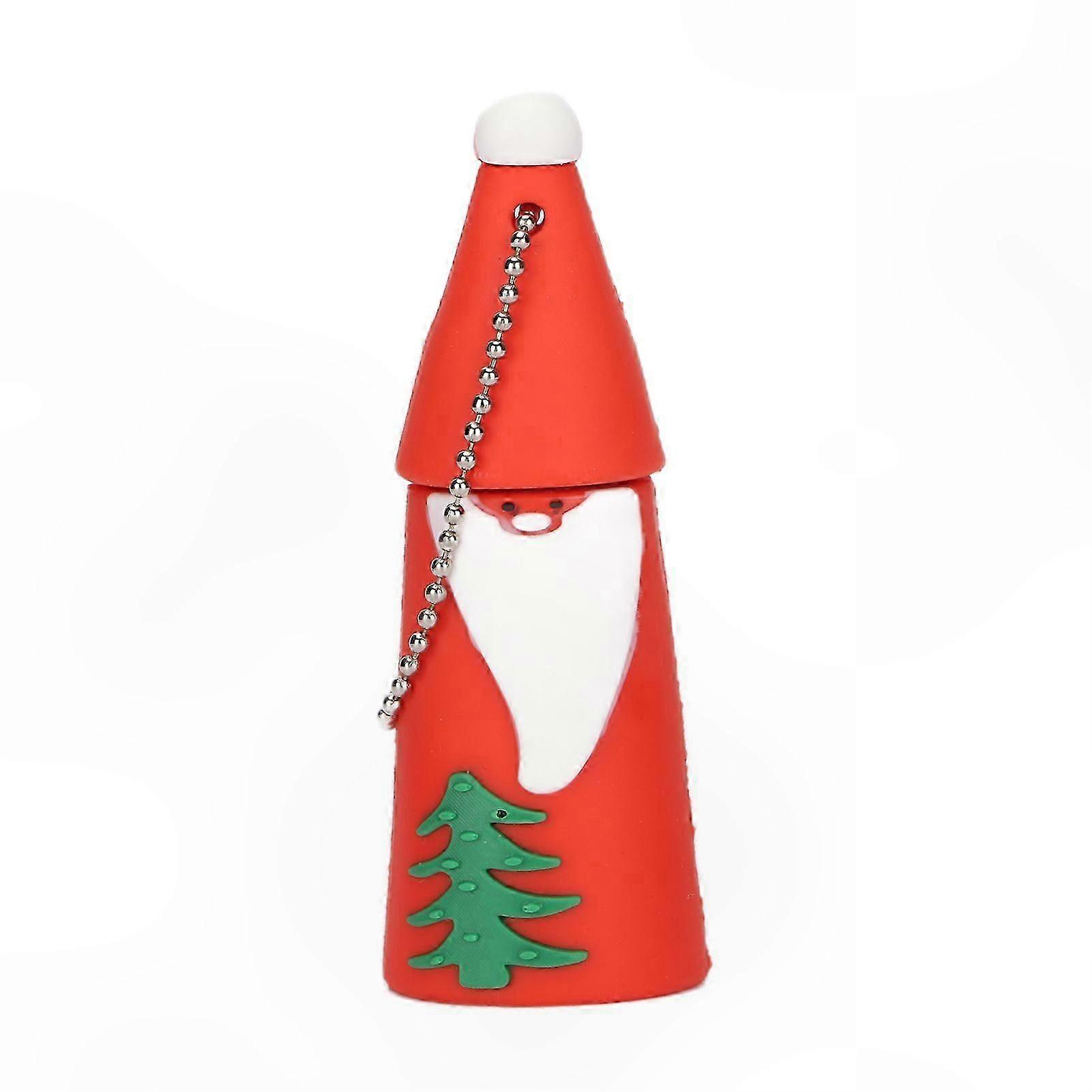 Cute Santa Claus Design 32GB USB 2.0 Flash Drive Durable and Strong Compatibility for Mobile Storage Red