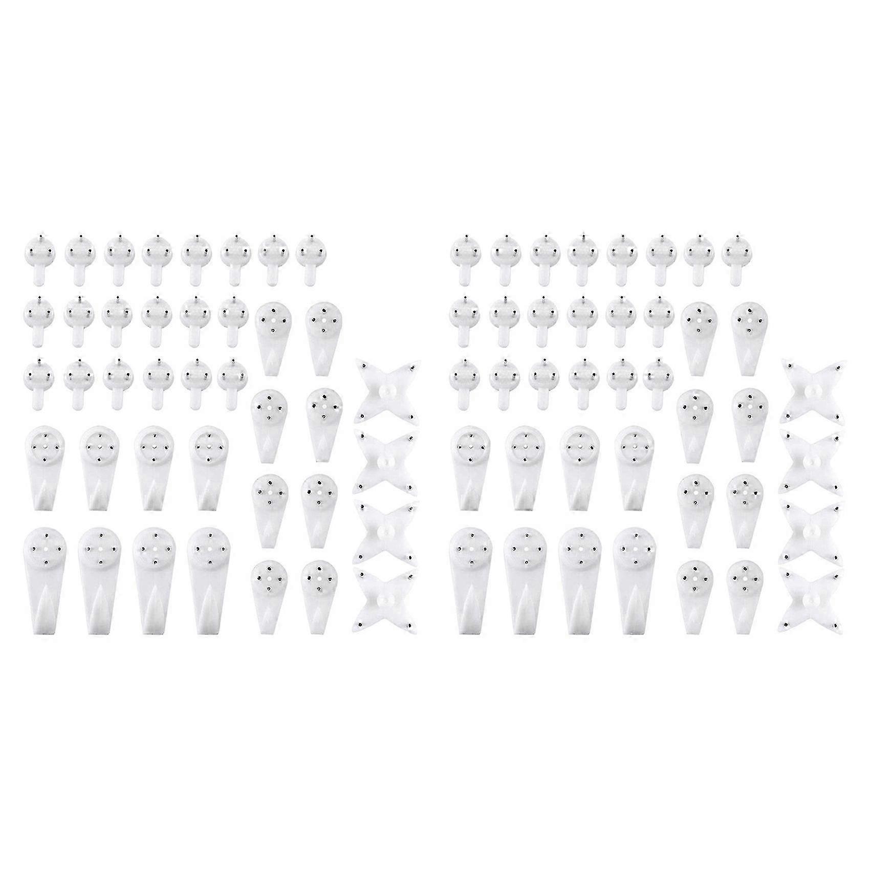 80Pcs Invisible Nail Screws Wall Hooks Picture Hangers Traceless Photo Hook Function Picture Painti Edition 1031