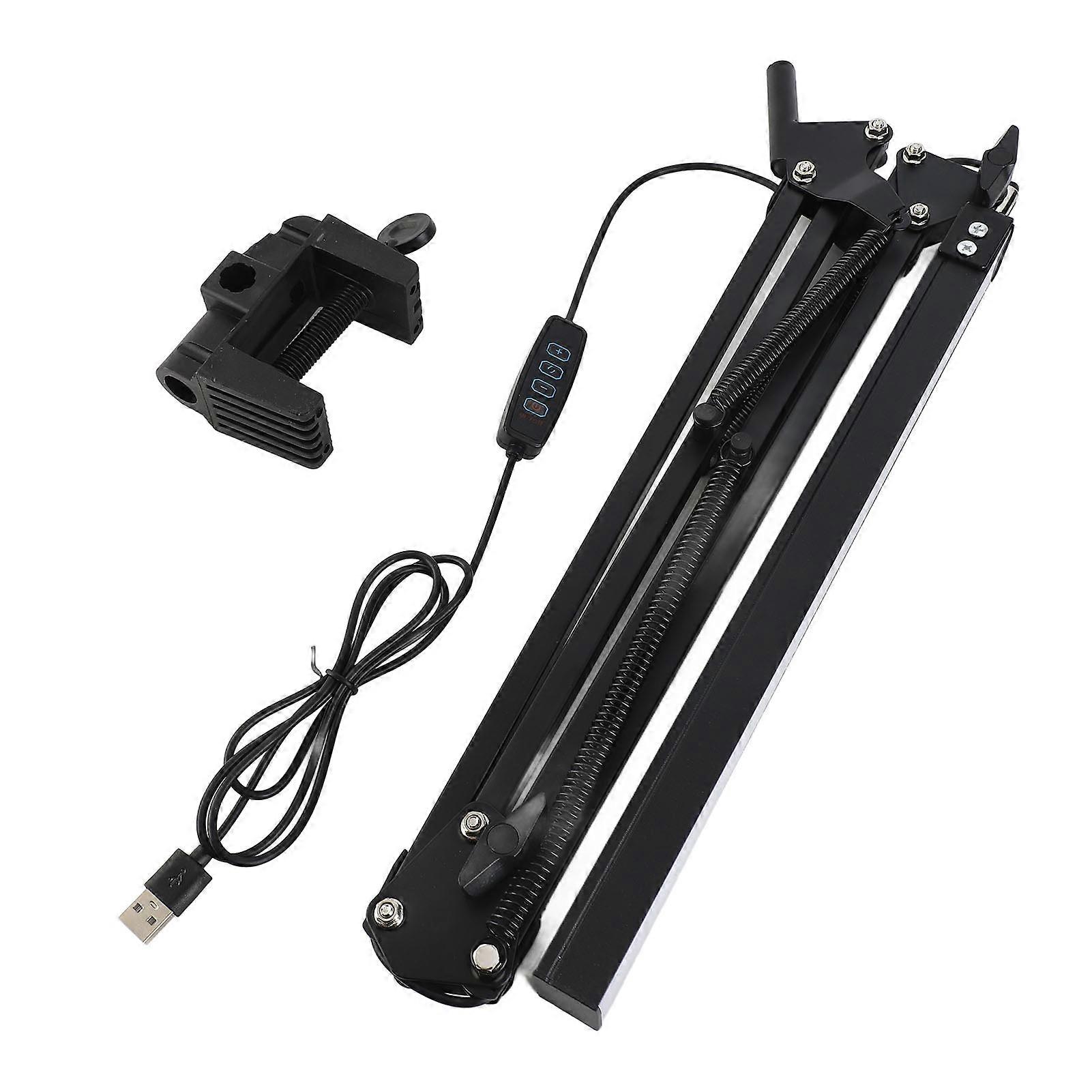 LED Desk Lamp Adjustable Swing Arm Eye Caring Desk Light Multi Joint USB Reading Light with Clamp 