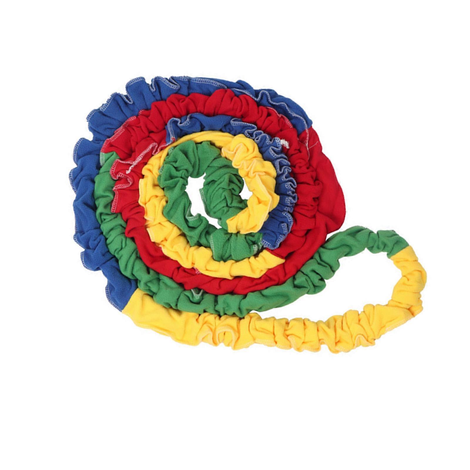 Elastic Band Teamwork Training Rope Rainbow Color Exercise Loop For Team Building And Kindergarten Kids Fitness Activity Multicolor