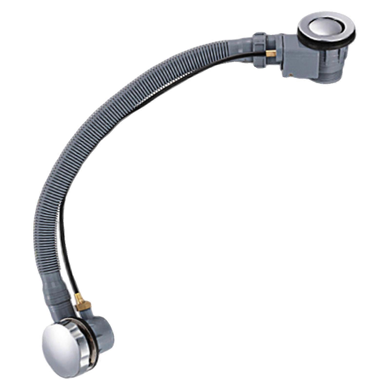 Concealed Overflows Drain Pipe Strong Bathtubs Drainages System Bathroom Accessory Simple Tool Without Mounting for Home Use Multicolor