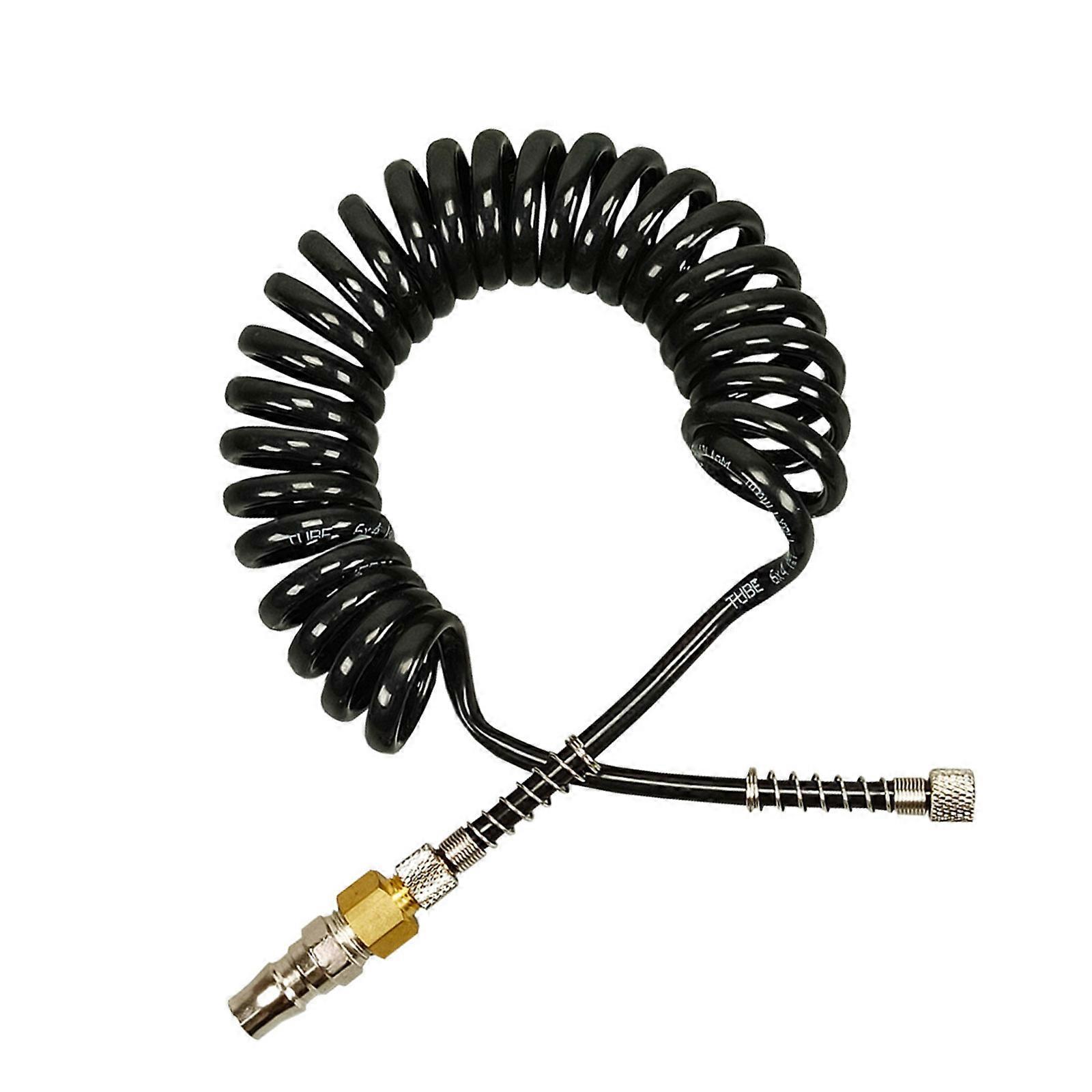 Recoil Hose Air Compressor Hose Recoil with 1/4Inch Quick Couplers Plugs Fittings Efficient Use in Various Conditions Multicolor