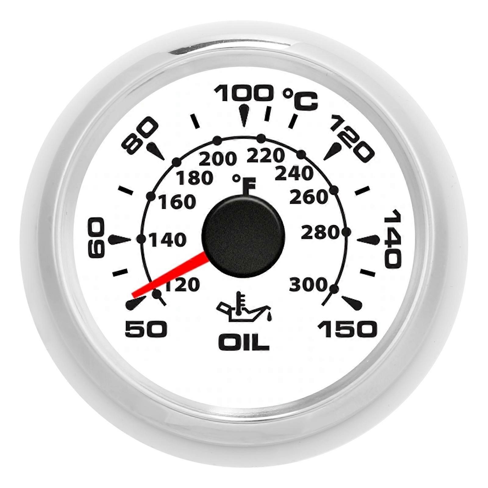2in Digital Oil Temperature Gauge 361-19Ohm 50-150℃ Display 8 Colors Backlight IP67 Waterproof