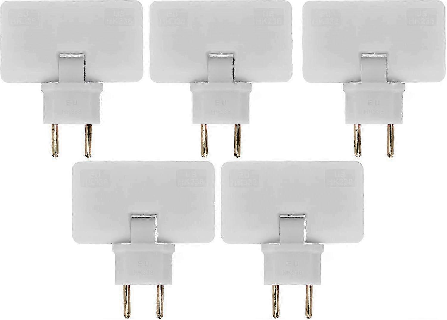 5PCS Flat Socket Wireless Plug Converter 180 Degree Rotation 1 to 3 EU Plug Adapter 110-250V for Placing Behind Furniture.