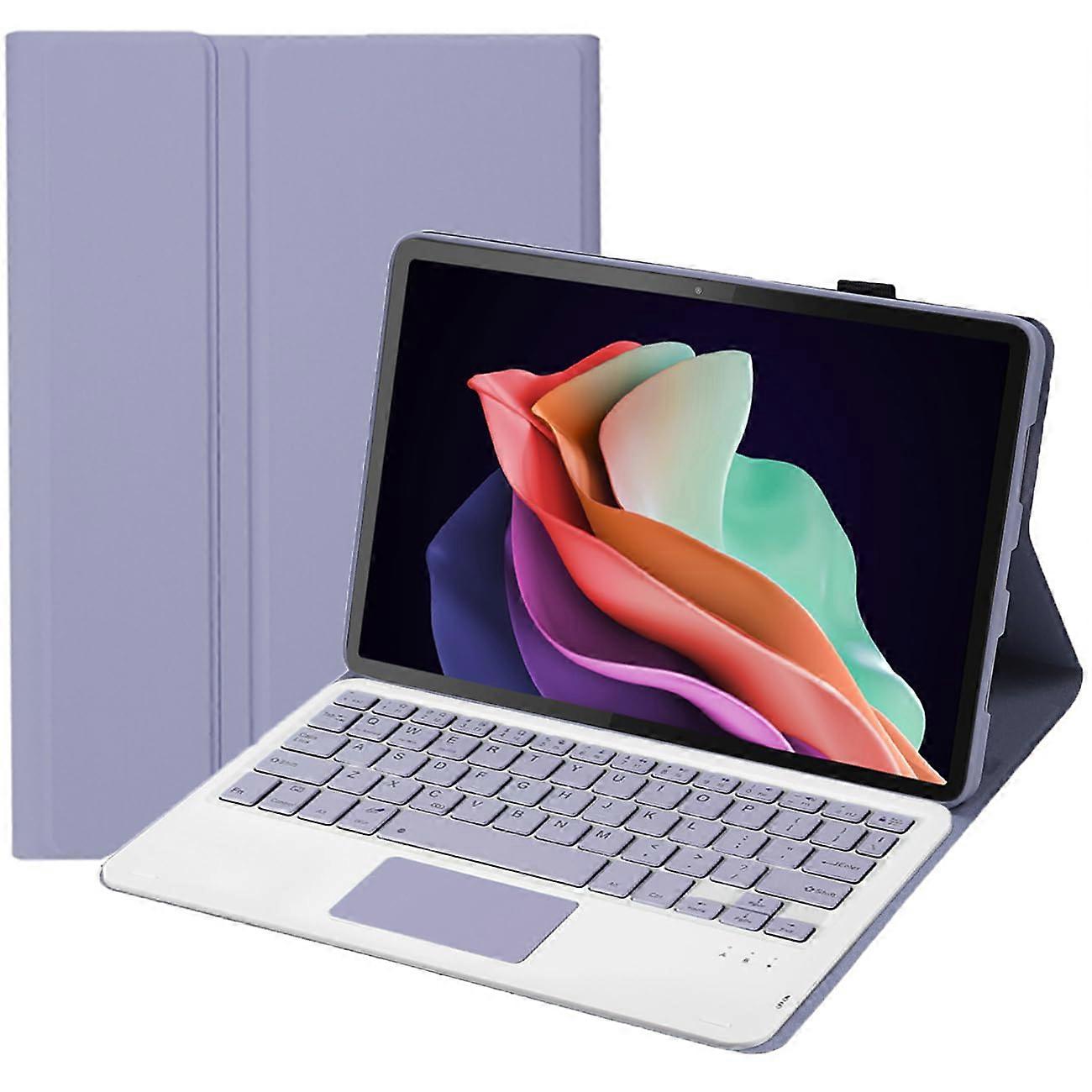 Bluetooth Keyboard Case with Trackpad for 11.5Inch TB350FU TB350XU Purple Protective Cover