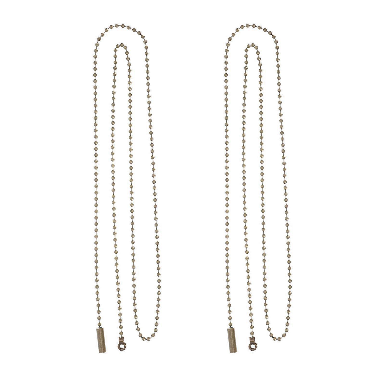 2pcs Durable Switch Pull Chains Beaded Ball Pull Chain String Extension Lamp Parts
