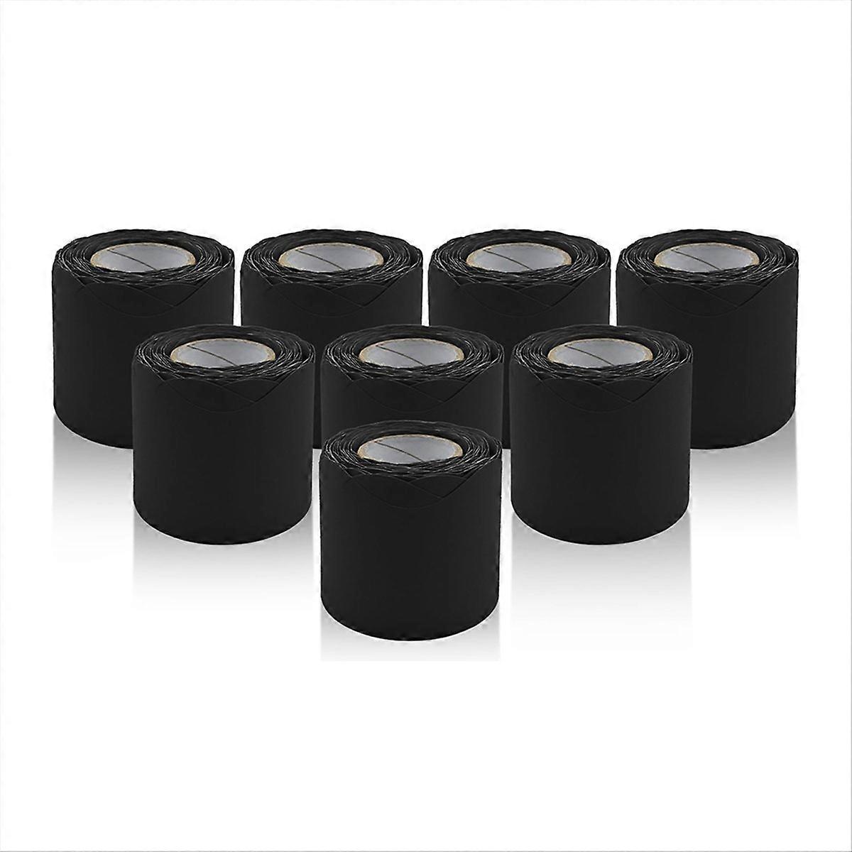 8 Rolls Bulletin Board Border,Black Scalloped Borders for Classroom,School Office Decor,Black Bullet