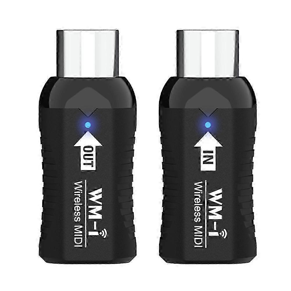 Rechargeable Midi Wireless Guitar System Audio Receiver Transmitter Wireless Midi Adapter for Digital Piano KeyboardBlack SZRH