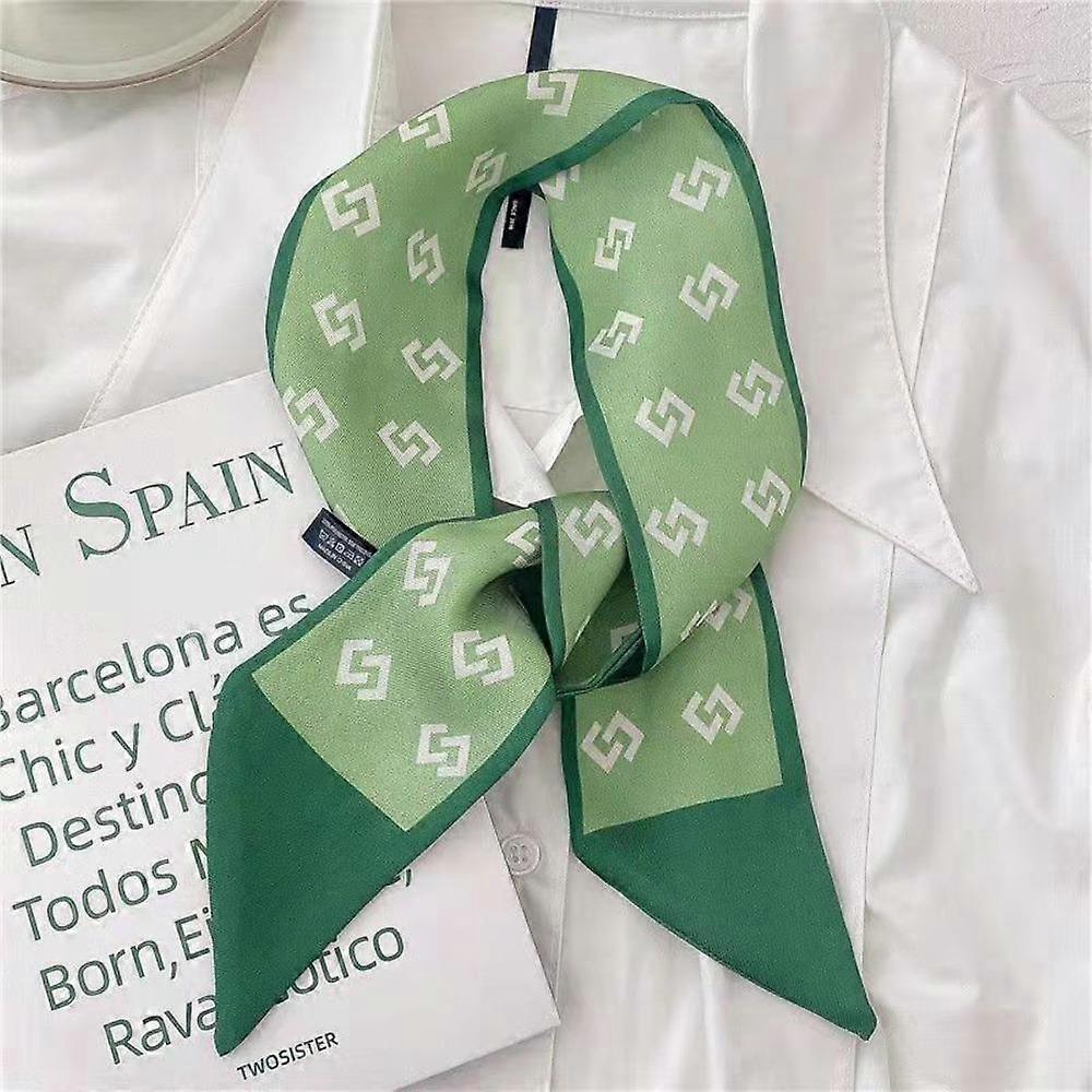 Multi-Function Handle Bag Ribbons Letters Print Hair Tie Narrow Neckerchief
