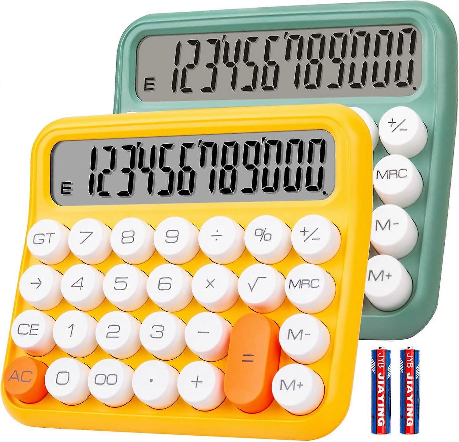 Calculators, Large Screen Desktop Sensitive Button, Kids Desktop Calculator, Battery Powered, Portable Basic Standard Functional 12 Digits Cute
